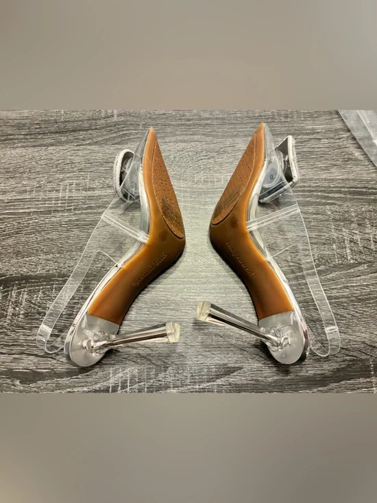 💎 Gianni Bini Clear Rhinestone Heels Size 8 Cinderella Pointed Toe Pumps - Picture 11 of 17